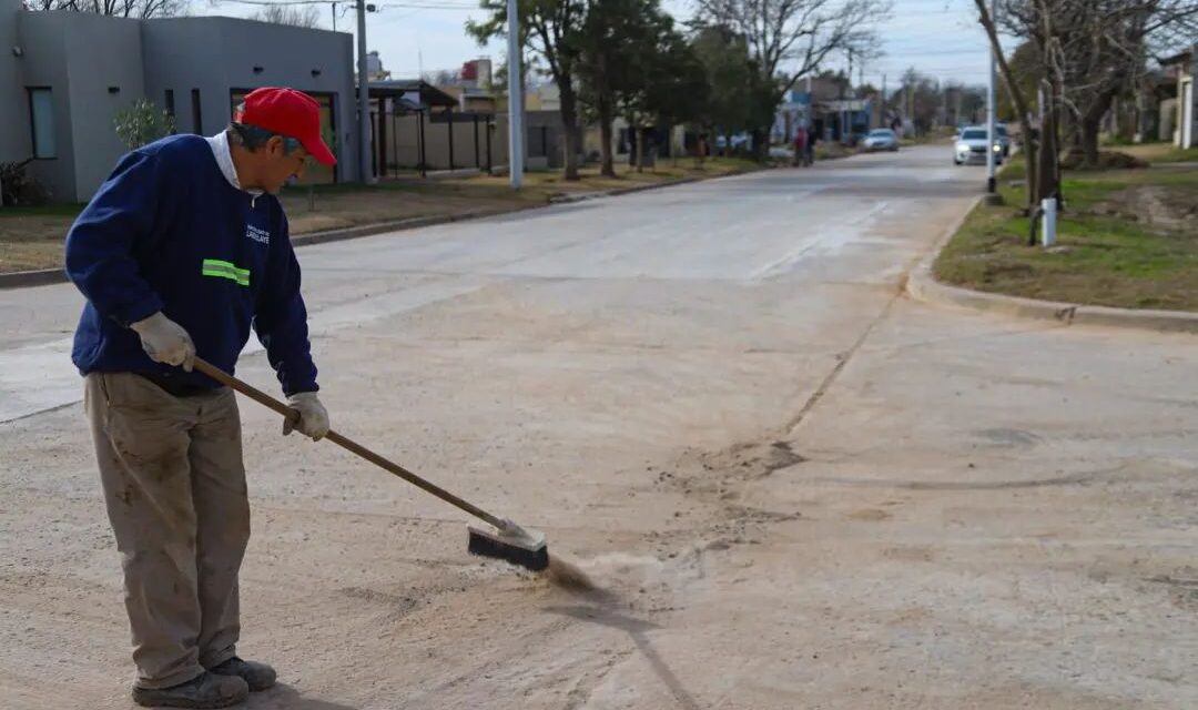 Laboulaye: culminó la obra de reasfaltado en calle 1º de mayo