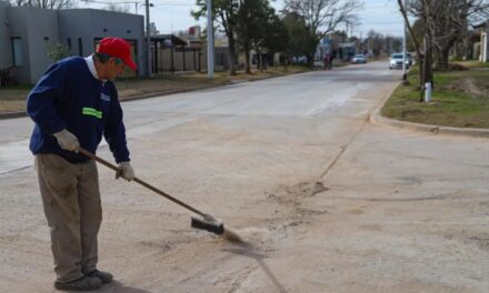 Laboulaye: culminó la obra de reasfaltado en calle 1º de mayo