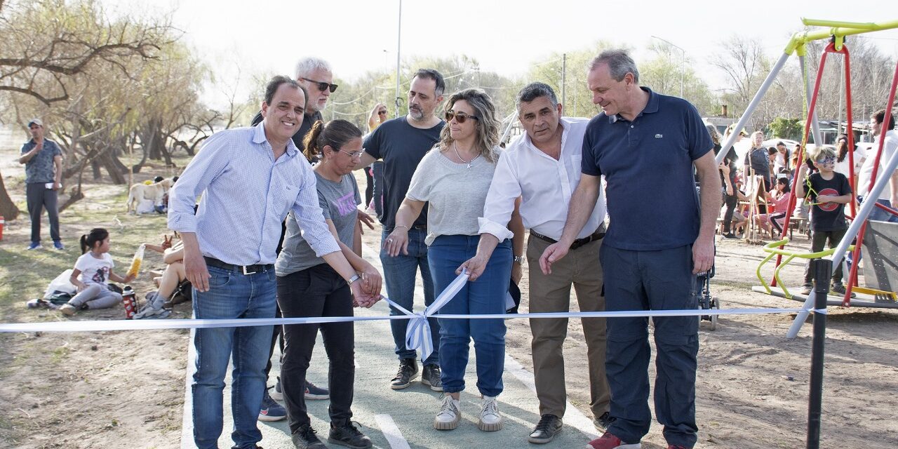 Río Cuarto: Llamosas inauguró una ciclovía ynun gimnasio en la costanera norte