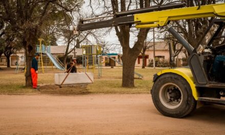 Río Tercero: el municipio continúa con las obras de mejora en los espacios públicos