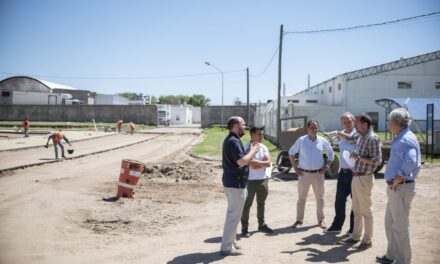 Río Cuarto: avanzan las obras de pavimentación en el Parque Industrial