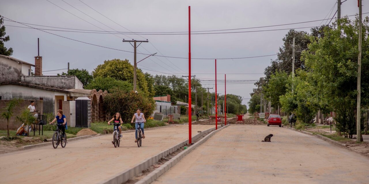 Villa Huidobro: habilitaron el primer tramo de pavimento articulado en avenida Junín