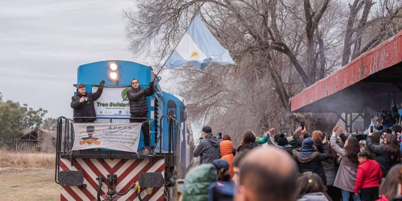 Este sábado arribó a la localidad de Huinca Renancó el 51º Tren Solidario