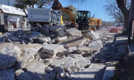 Alta Gracia: avanza la obra de revalorización de avenida San Martín