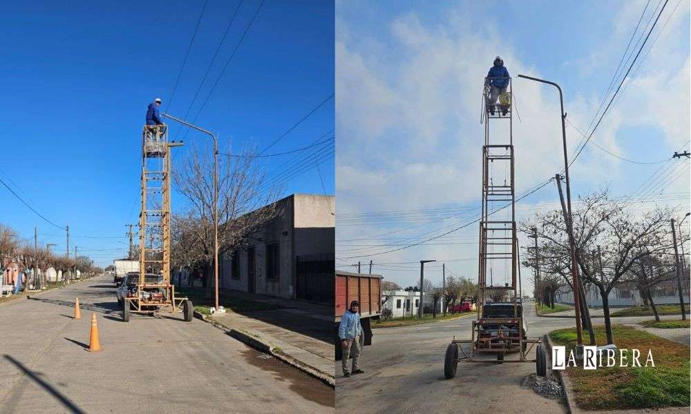 Buchardo: se realizó el recambio de luminarias led