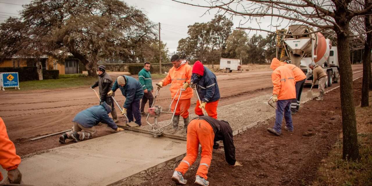 Río Tercero: avanza la construcción del circuito biosaludable de Av. Fuerza Aérea