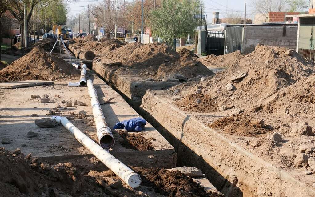 Río Cuarto: avanza a buen ritmo la obra de desagües cloacales en barrio Las Delicias