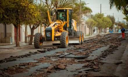 Río Tercero: comenzó la repavimentación de la calle Belisario Roldán