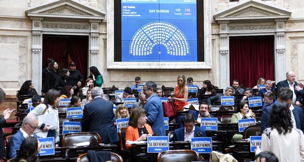 Diputados respaldó el veto de Milei a la ley de financiamiento universitario