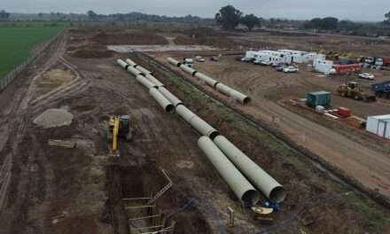 Acueducto interprovincial: continúa la instalación de cañería