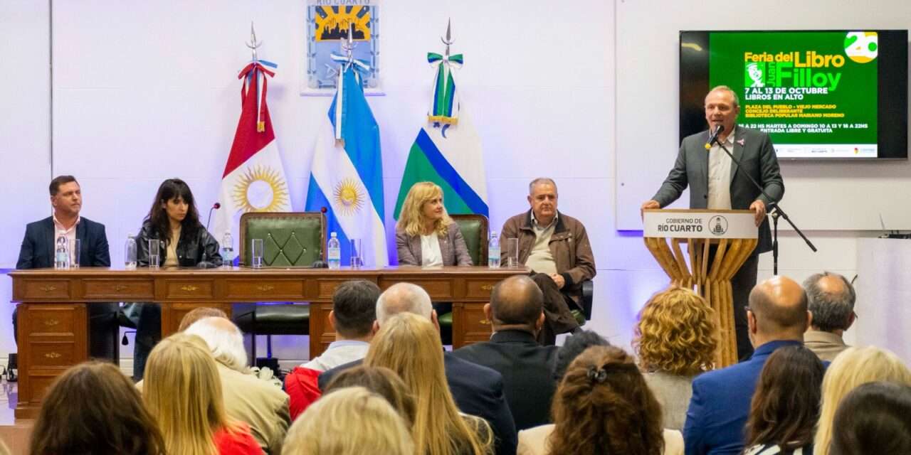 Río Cuarto: La XX Feria del Libro “Juan Filloy” quedó habilitada en un emotivo acto