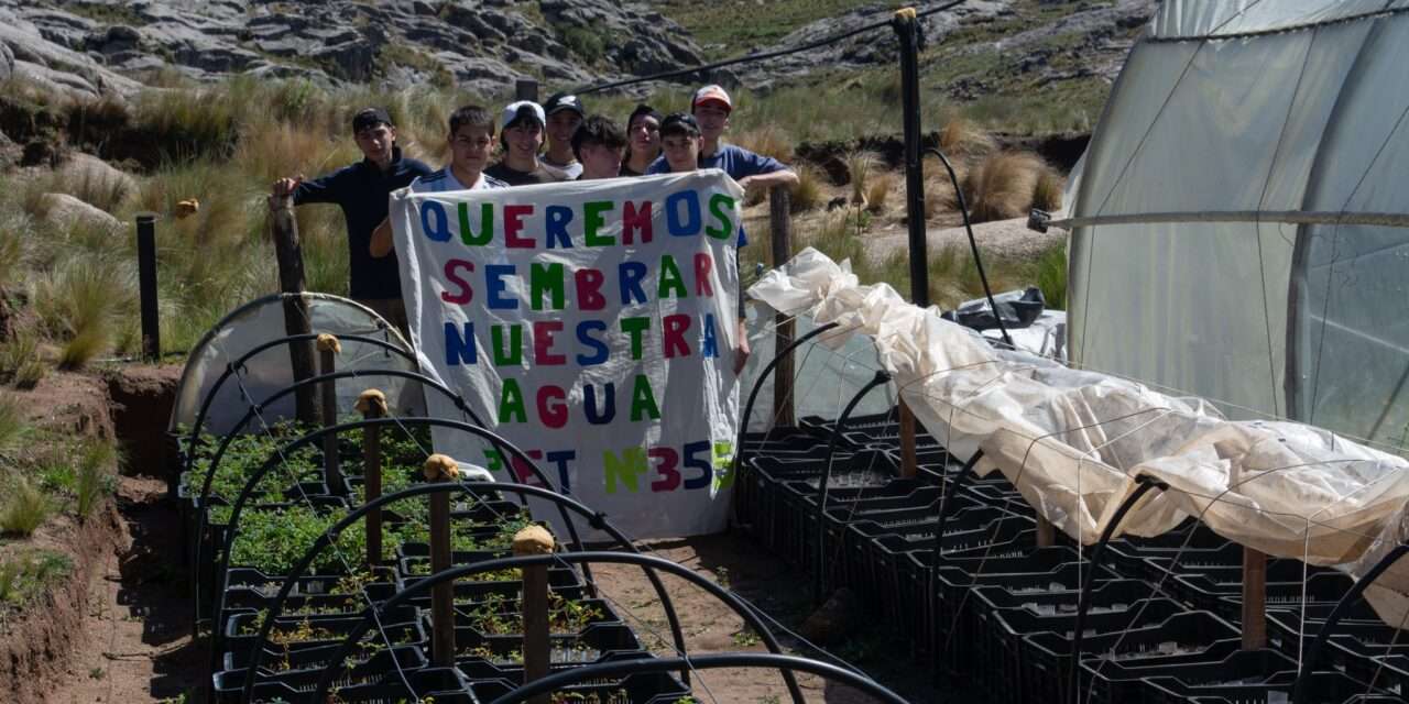 Canals: Alumnos del IPET plantaron tabaquillos al pie del Cerro Champaquí