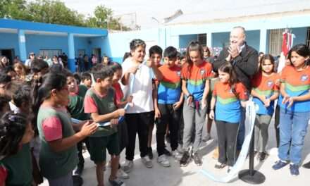 Villa María: se inauguró el nuevo playón deportivo en la Escuela Arturo M. Bas de Barrio Las Playas