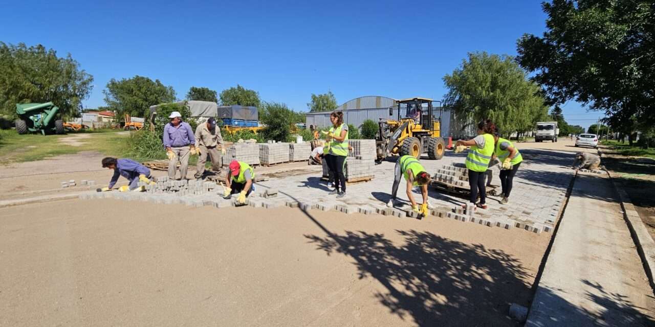 Buchardo: finalizó una nueva obra de cordón cuneta y adoquinado