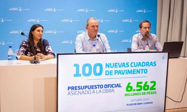 De Rivas presentó un plan para pavimentar 100 cuadras en la ciudad