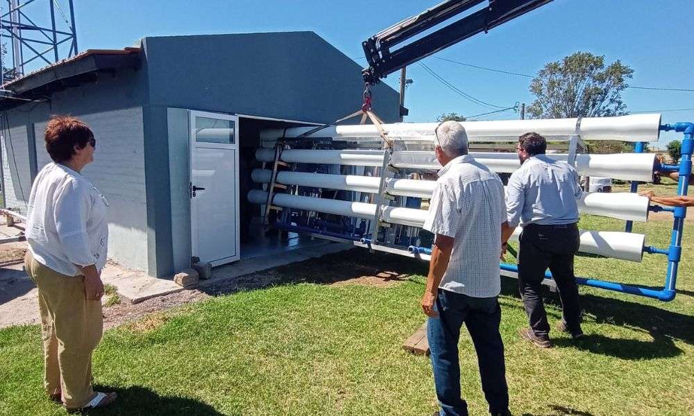 La Cautiva: llegó el nuevo equipo de ósmosis inversa para la Planta de Agua Potable