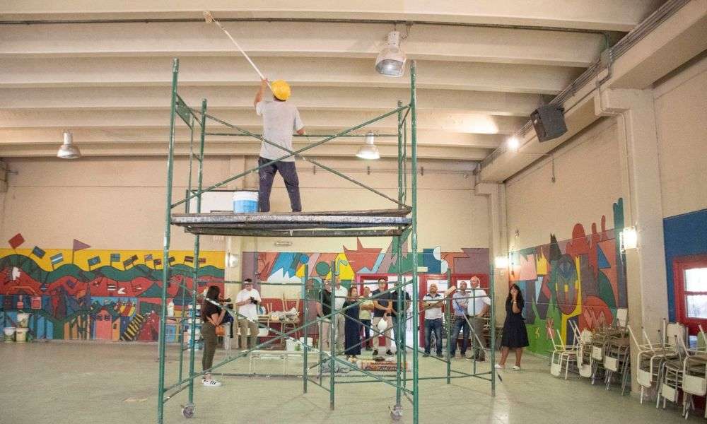 Río Cuarto: comenzaron los trabajos de mejoras en el colegio René Favaloro, una de las 10 escuelas a intervenir