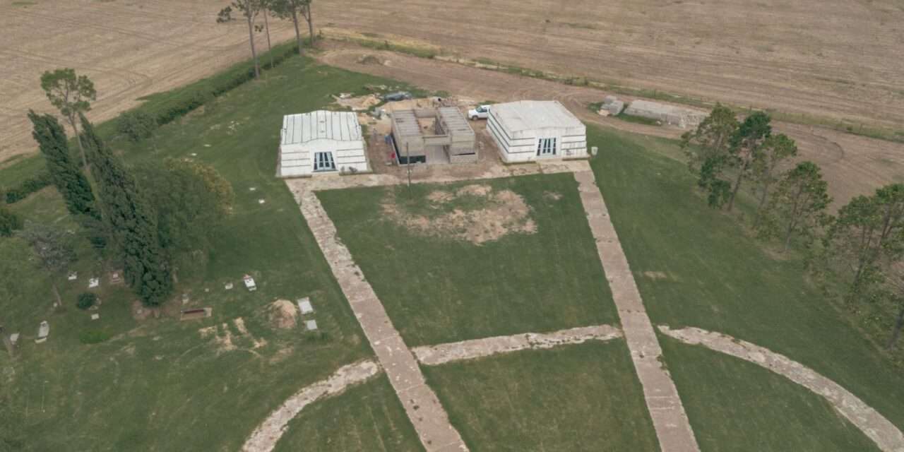 Monte de Los Gauchos: Avanza la obra en el Cementerio Municipal