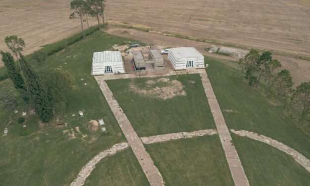 Monte de Los Gauchos: Avanza la obra en el Cementerio Municipal