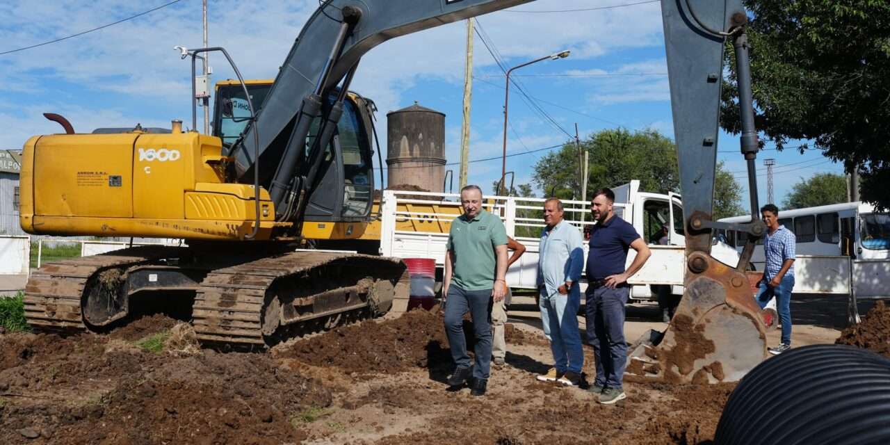 Villa María: Acccastello supervisó la obra de desagüe en la prolongación del bulevar Alvear